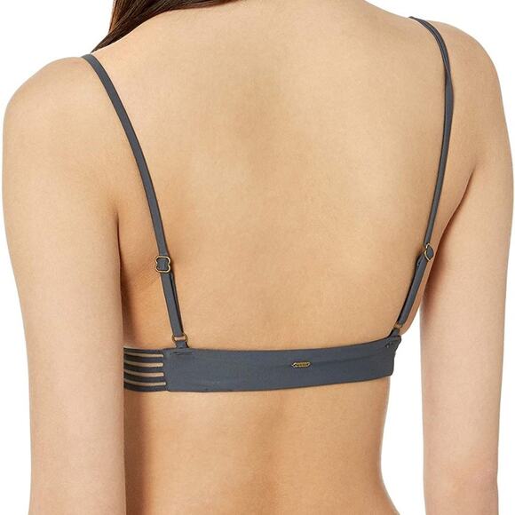 NWT Rip Curl Women's Illusion Triangle Bikini Top Swimwear Gray Size M - Picture 2 of 3